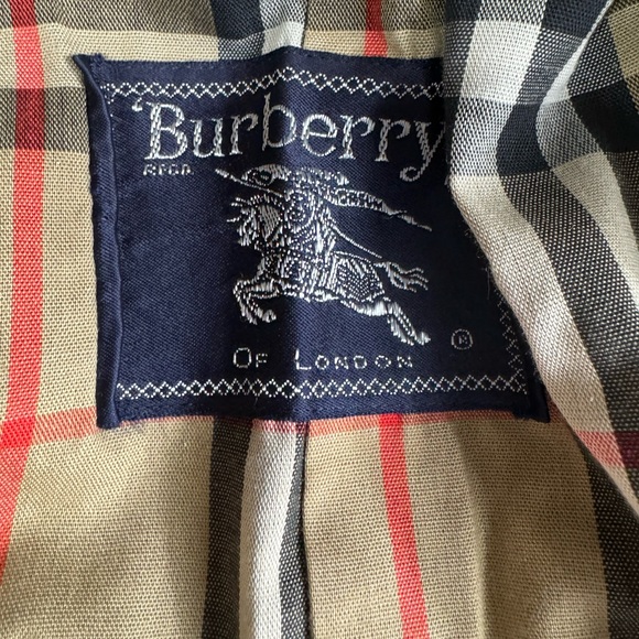 Burberry Women’s Heritage Nova Check Plaid Mid length Trench Coat Size 14 Black - Picture 6 of 6
